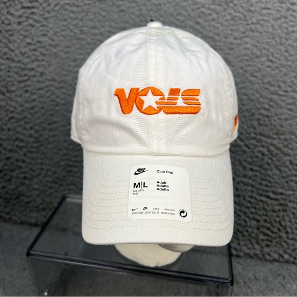 NEW Tennessee Volunteers Vols Nike Cap Hat M/L Cotton Adjustable Strapback - Picture 1 of 7